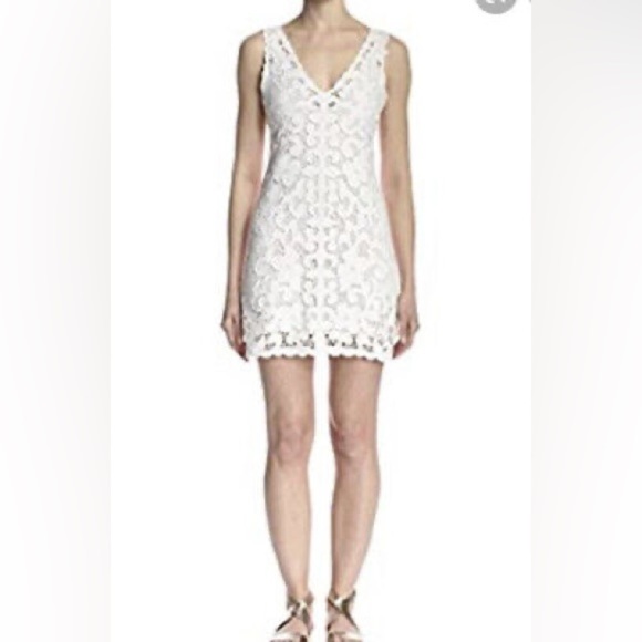 Calypso St. Barth Dresses & Skirts - CALYPSO ST. BARTH DRESS KAGAMI WHITE LINEN EMBROIDERED LACE SIZE EXTRA SMALL